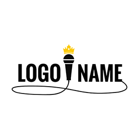 Brown with Yellow Crown Logo - Free Music Logo Designs. DesignEvo Logo Maker