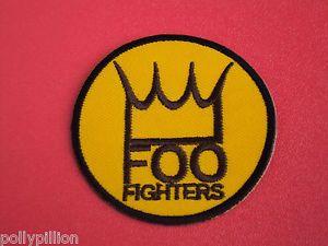 Brown with Yellow Crown Logo - ROCK PUNK METAL MUSIC SEW/IRON ON PATCH:- FOO FIGHTERS YELLOW ...