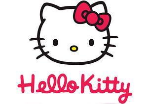 Hello Kitty Logo - A4 Plastifie Poster Laminated (1 Free 1) * Free Drawing Anime Hello
