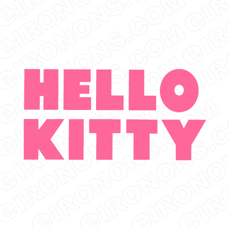 Hello Kitty Logo - HELLO KITTY LOGO CHARACTER T SHIRT IRON ON TRANSFER DECAL #CHK2