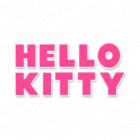 Hello Kitty Logo - HELLO KITTY LOGO CHARACTER T SHIRT IRON ON TRANSFER DECAL #CHK1