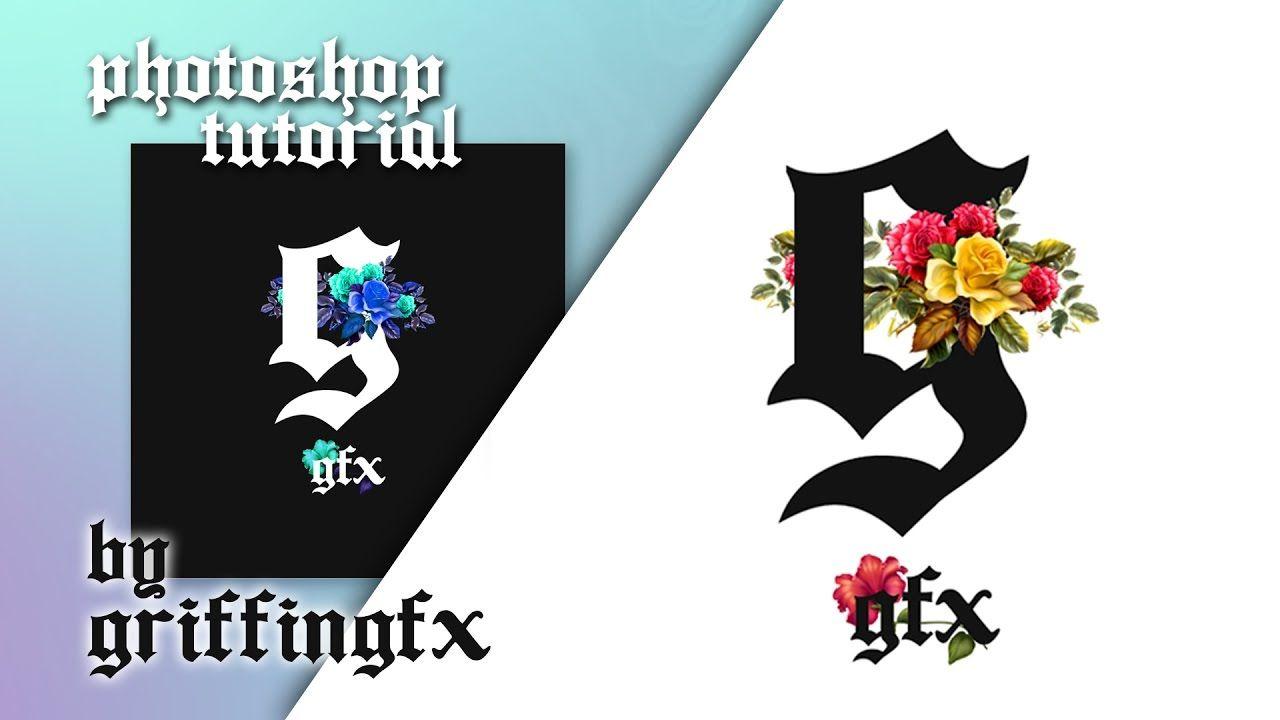 Old Letter Logo - Old English / Floral Letter Logo. Photohop Tutorial 2017