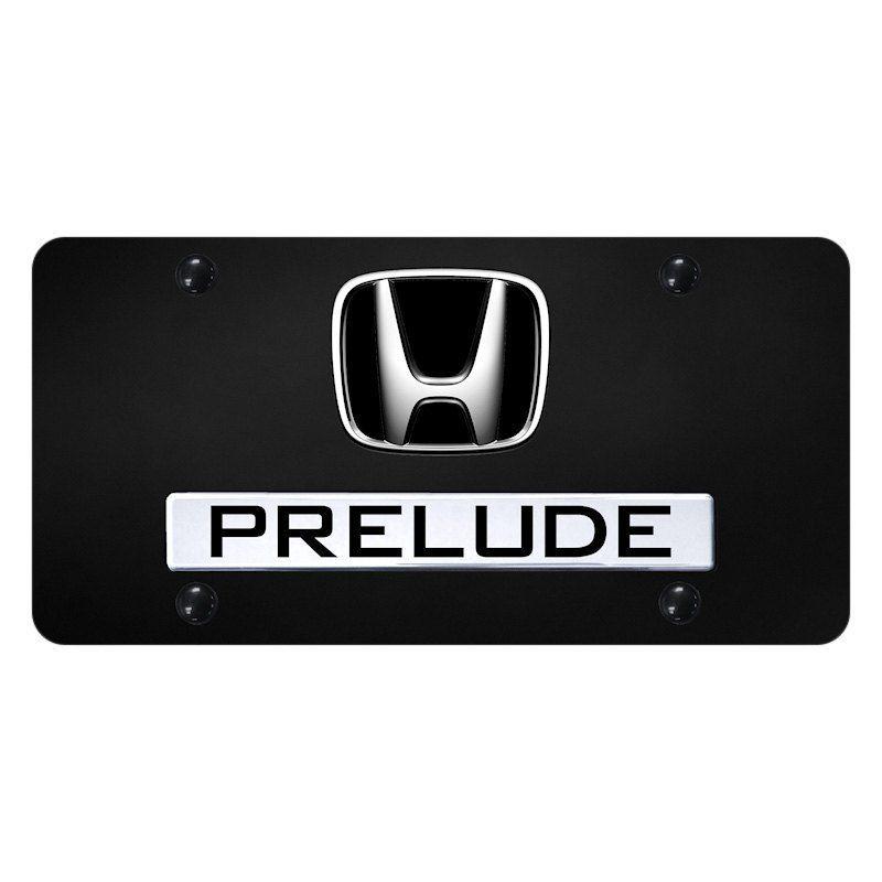 Honda Prelude Logo - Autogold® Plate with 3D Prelude Logo and Honda Emblem