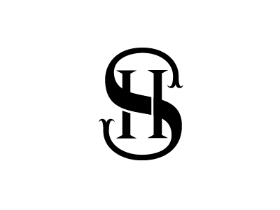 Old Letter Logo - Hs H S White Letter Logo Design With Circle Background Astonishing ...