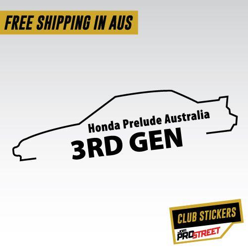 Honda Prelude Logo - HONDA PRELUDE 3rd GENERATION CAR CLUB STICKER DECAL
