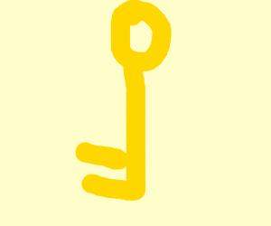Upside Down F Logo - a key or an 'o' on top of an upside down 'F' drawing