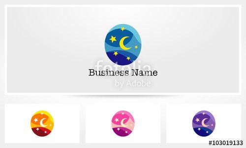 Midnight Moon Logo - Midnight Moon Star Logo Stock Image And Royalty Free Vector Files