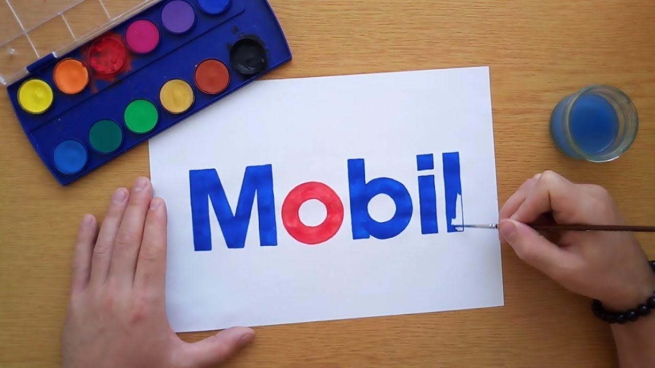 Mobil Logo - How to draw the Mobil logo - YouTube