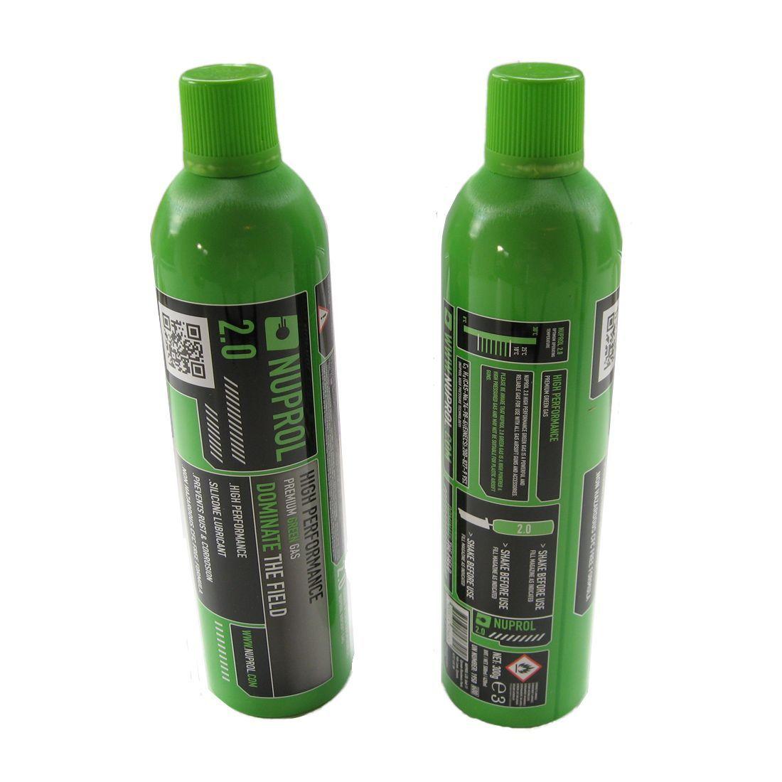 Red and Green Gas Logo - 2 Canisters Of Nuprol 2.0 Premium Green Gas for GBB Airsoft Guns ...