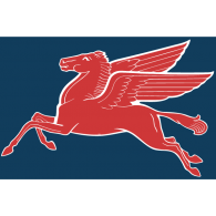 Blue and Red Pegasus Logo - Mobil Pegasus | Brands of the World™ | Download vector logos and ...