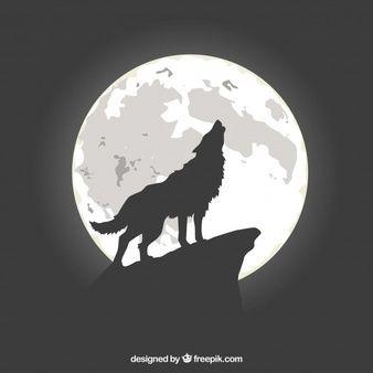 Black Wolf Red Moon Logo - Wolf Vectors, Photos and PSD files | Free Download