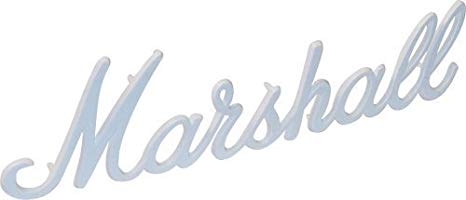 White Marshall Logo - Marshall 11 Amplifier Logo (White): Musical Instruments