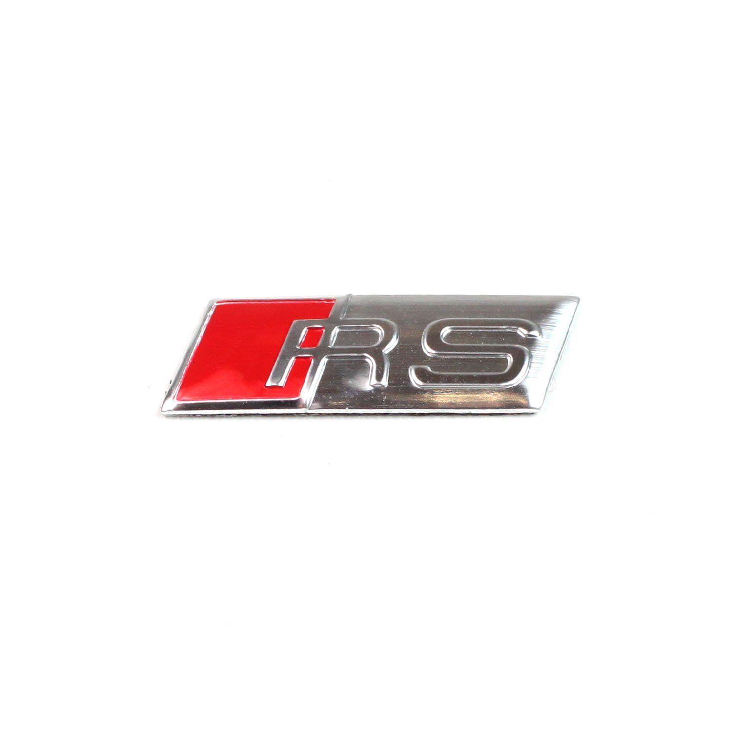 Audi RS Logo - Audi RS Logo Chrome Steering Wheel Interior Sticker