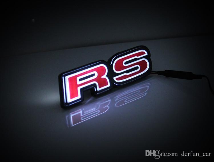 Audi RS Logo - Audi LED RS Badge Grille Emblem 3D ABS Badge For RS4 RS5 RS6 RS7