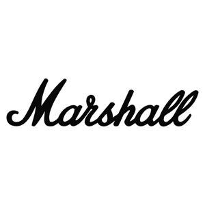 White Marshall Logo - Marshall Amplification Custom Designs, LLC