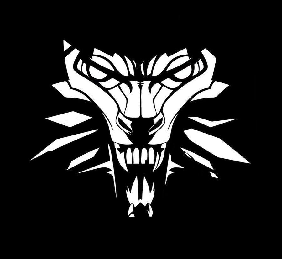 Black and White Wolf Logo - The witcher wolf Logos