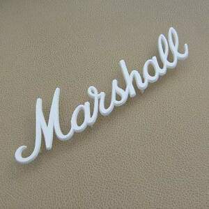 White Marshall Logo - Marshall 11in white speaker cabinet logo | eBay