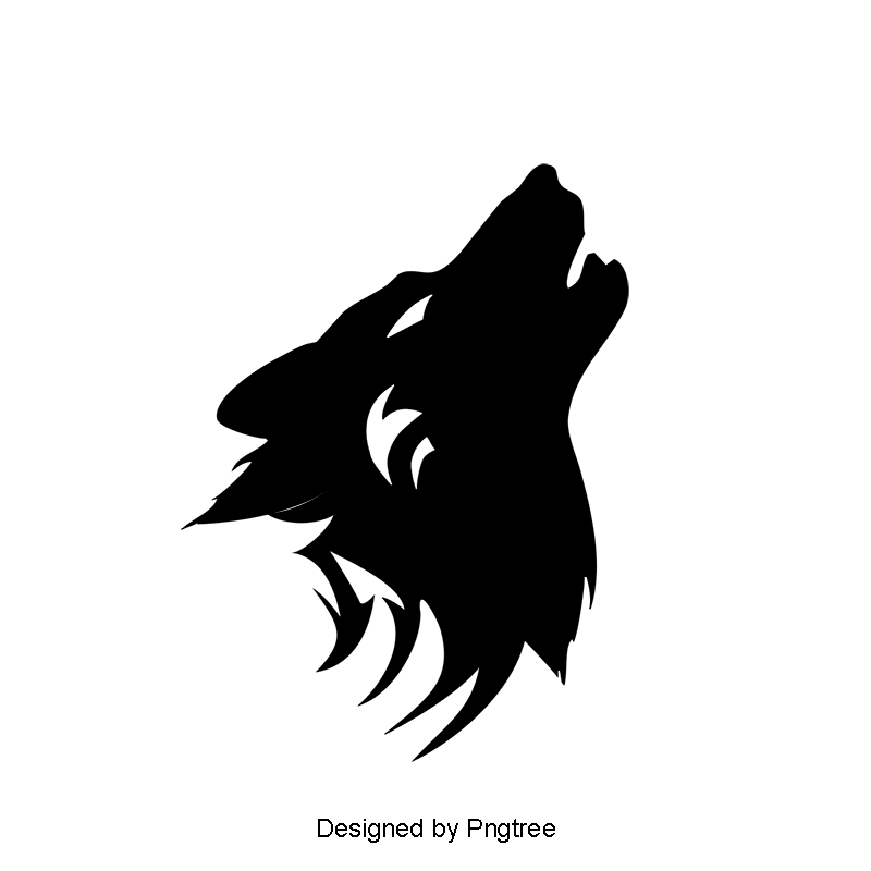 Black and White Wolf Logo - Wolf Png, Vectors, PSD, and Clipart for Free Download | Pngtree