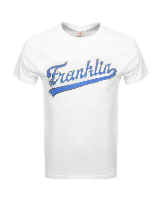 White Marshall Logo - Lyst - Franklin & Marshall Logo T Shirt White in White for Men