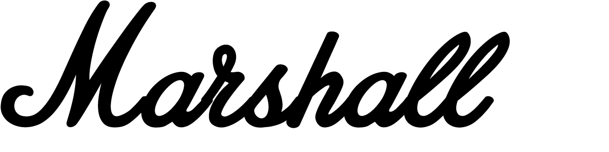 White Marshall Logo - Marshall font download - Famous Fonts
