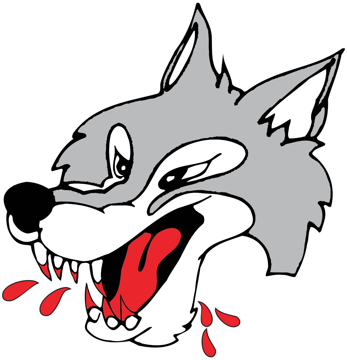 Black and White Wolf Logo - Sudbury Wolves