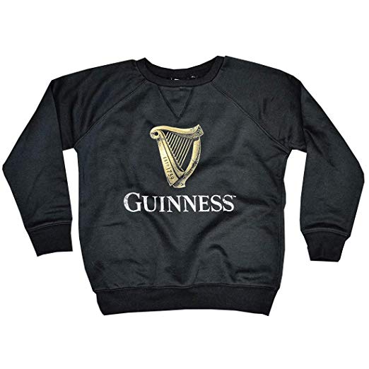 Clothing of a Harp Logo - Guinness Black Harp Logo Crew Neck Sweatshirt at Amazon Men's ...
