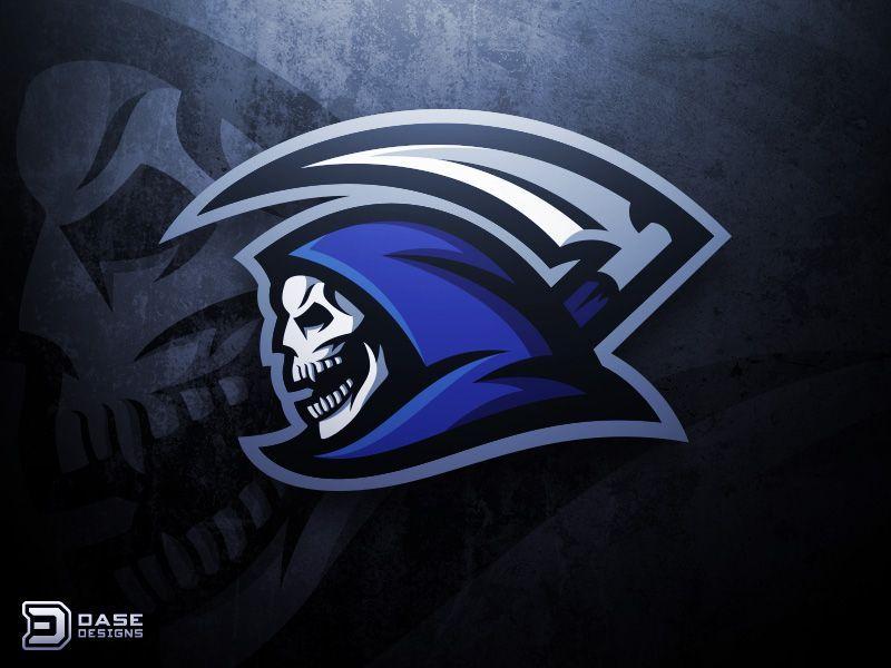 Blue Animal Logo - Reaper Mascot Logo | Sports logo's | Logos, Logo design, Sports logo