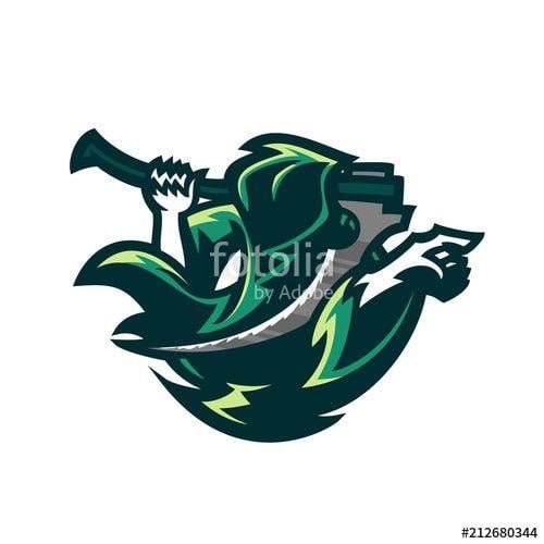 Cool Reaper Logo - grim reaper esport gaming mascot logo template Stock image