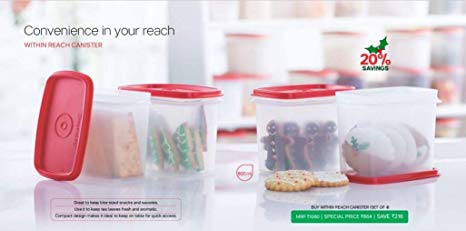 Tupperware Food Store Logo - Buy Tupperware Within Reach Canister - 800 ml Polypropylene Food ...