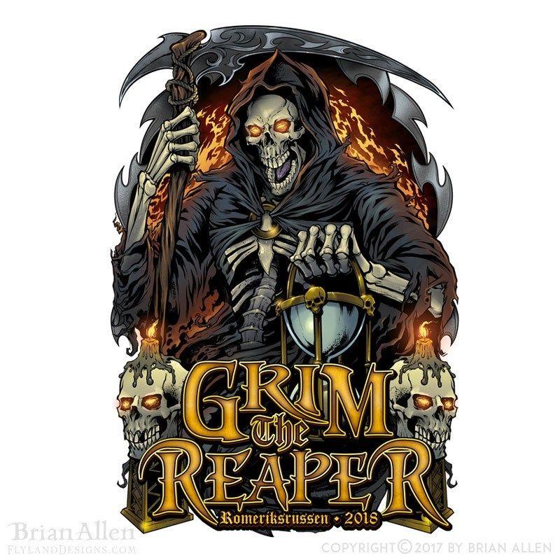 Cool Reaper Logo - Grim Reaper Russ Bus Logo - Flyland Designs, Freelance Illustration ...
