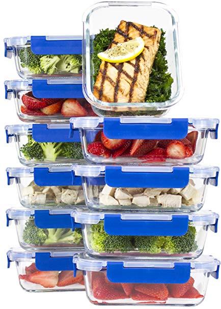 Tupperware Food Store Logo - Amazon.com: [10 SETS VALUE PACK] Glass Meal Prep Containers - Glass ...