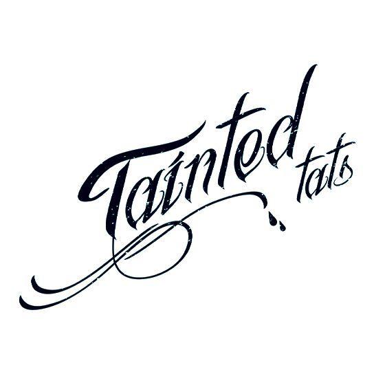 Tainted Logo - Tainted Tats Temporary Tattoo