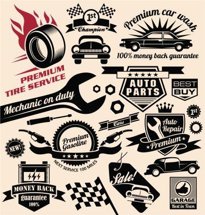 Auto Car Shop Logo - retro repair shop logo. Logos, Logo design