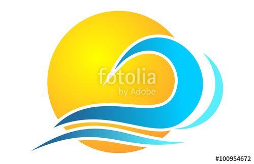 Yellow Wave Logo - Sun Wave Logo Stock Image And Royalty Free Vector Files On Fotolia
