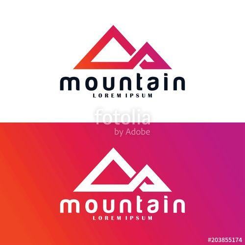 Modern Mountain Logo - modern mountains logo icon vector
