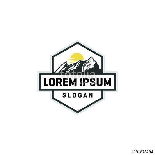 Modern Mountain Logo - vector mountain logo design graphic abstract modern style Stock
