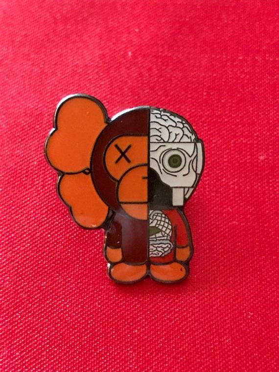 Milo X Kaws Logo - 1 Rare Bape Baby Milo x KaWs Dissected A Bathing Ape | Etsy