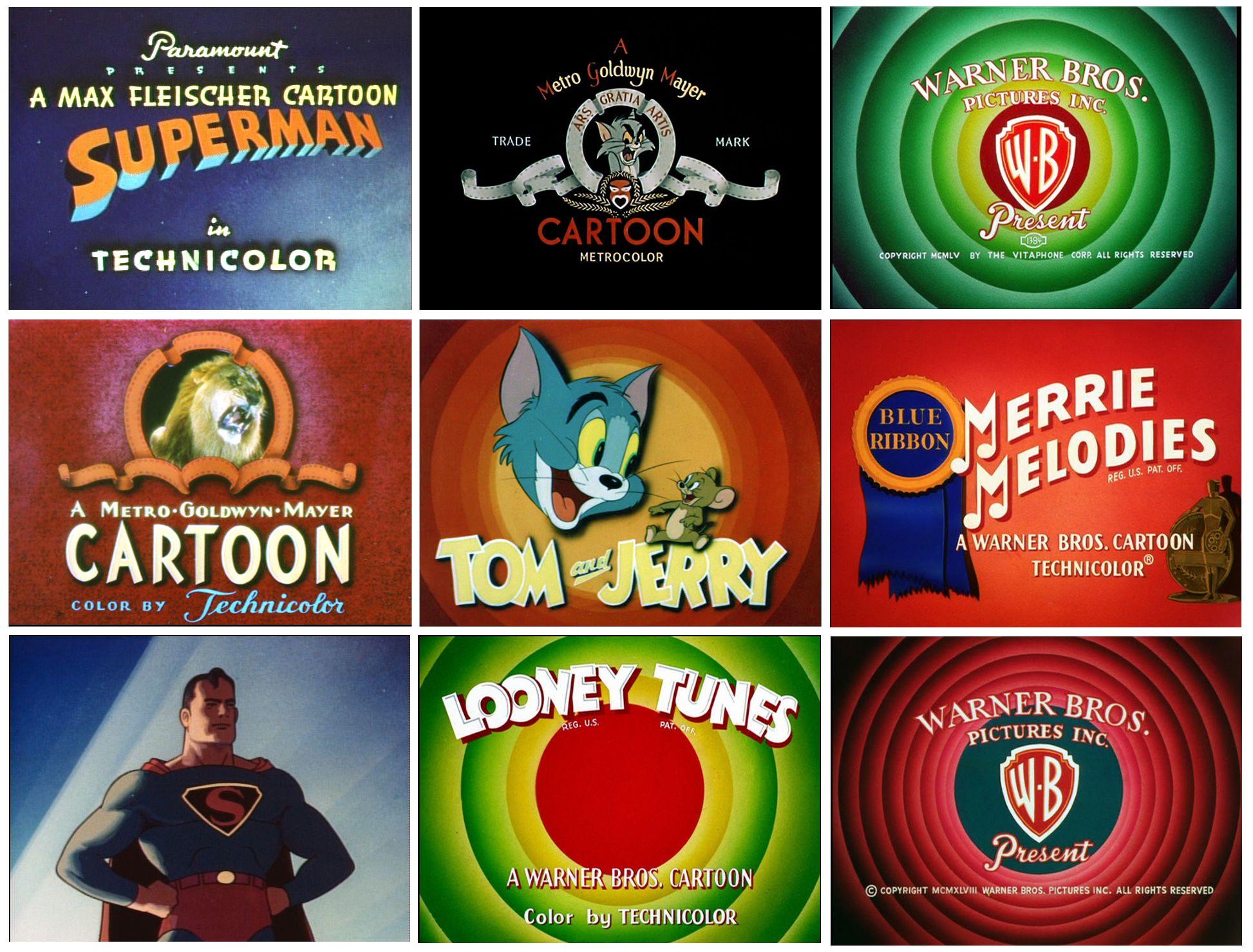 Cartoons to Movie Logo - old title cards - Google Search | PFP | Title card, Cards, Cartoon
