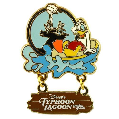 Disney Water Parks Logo - Disney Donald Duck Pin - Typhoon Lagoon Water Park Logo