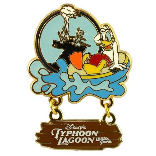 Disney Typhoon Lagoon Logo - Disney Donald Duck Pin - Typhoon Lagoon Water Park Logo