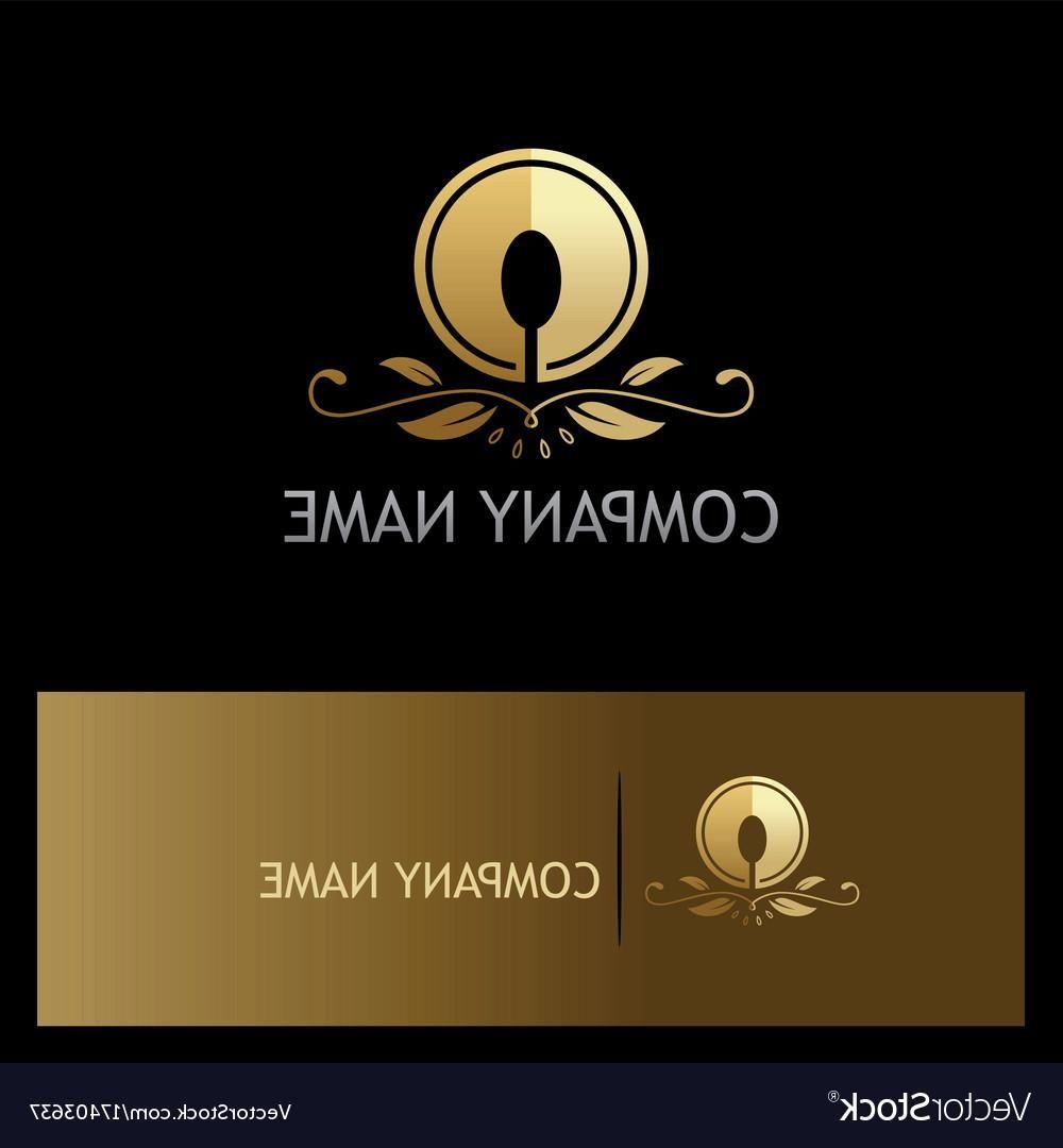 Luxury Food Logo - Best Free Golden Luxury Food Spoon Logo Vector Library