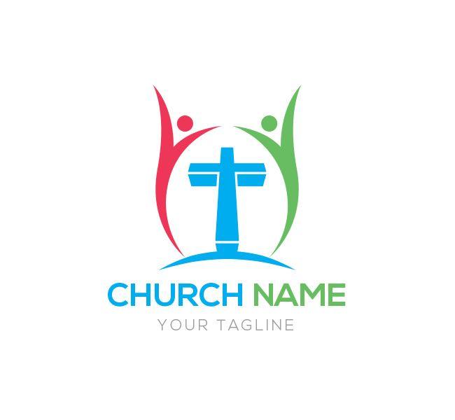 The Cross Logo - People Cross Logo with Bcard Template - The Design Love