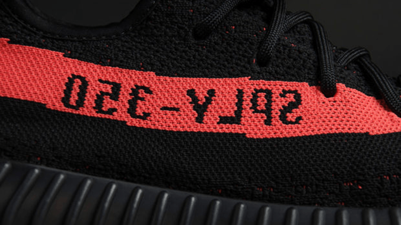 Red and Black If Logo - Yeezy Boost 350 V2 Black Red. The Sole Supplier
