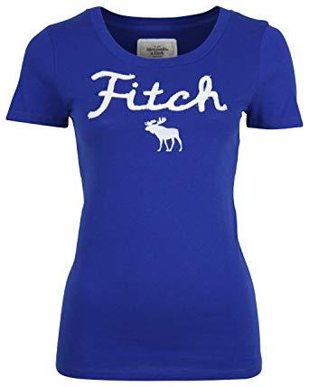 Abercrombie Moose Logo - Abercrombie & Fitch Womens T-Shirt Crew Neck Royal Blue Moose Logo ...
