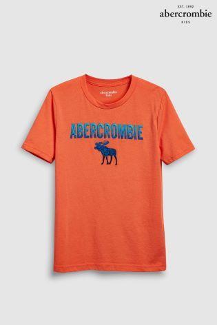 Abercrombie Moose Logo - Buy Abercrombie & Fitch Orange Moose Logo T Shirt From Next Croatia