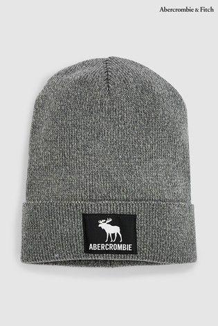 Abercrombie Moose Logo - Buy Abercrombie & Fitch Grey Moose Logo Beanie from Next Ireland