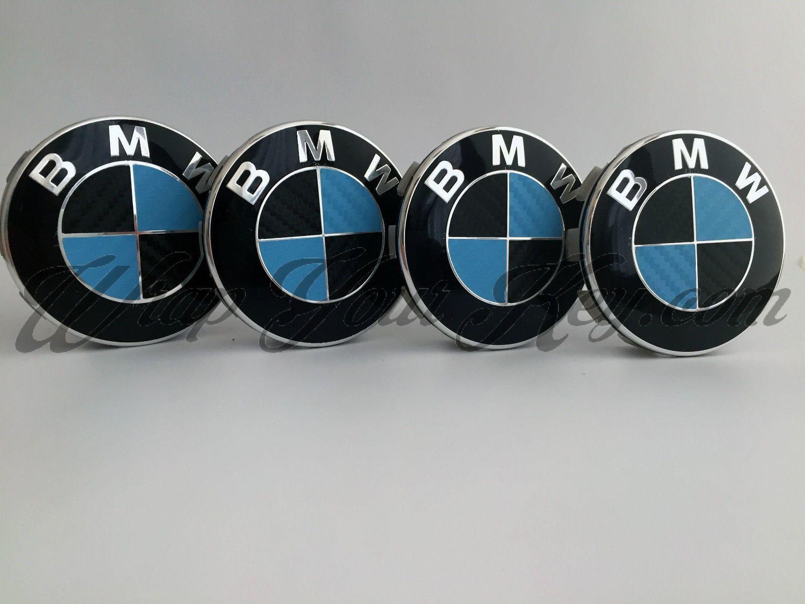 Light Blue and Black Logo - BLACK & LIGHT BLUE CARBON BMW Badge Emblem Overlay HOOD TRUNK RIMS ...