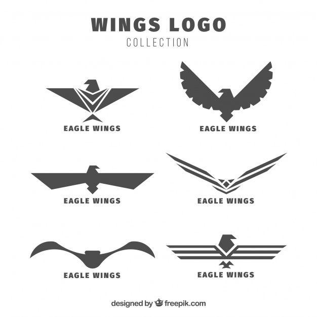 White Wing Logo - Pack of eagles wings logos Vector