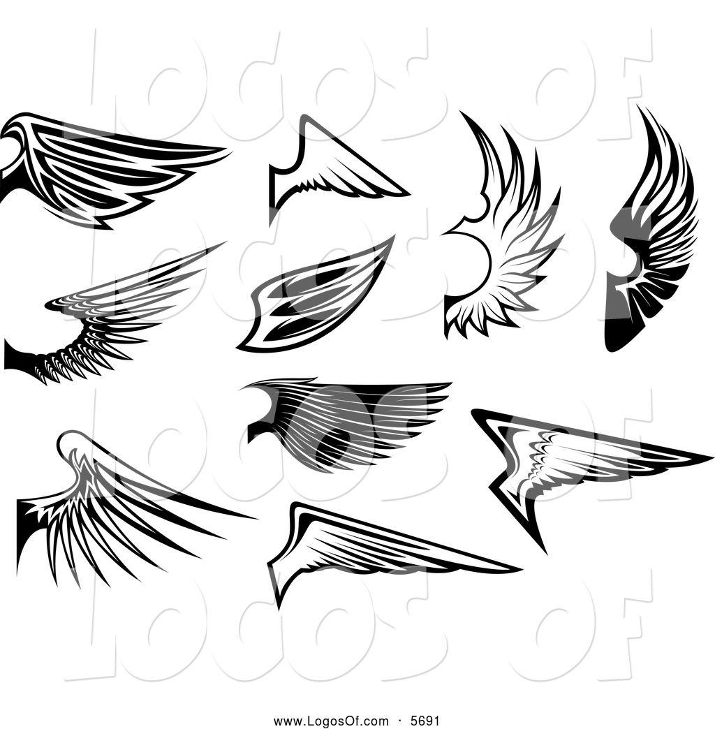 White Wing Logo - Logo Vector Of Black And White Wing Logos By Seamartini Graphics ...
