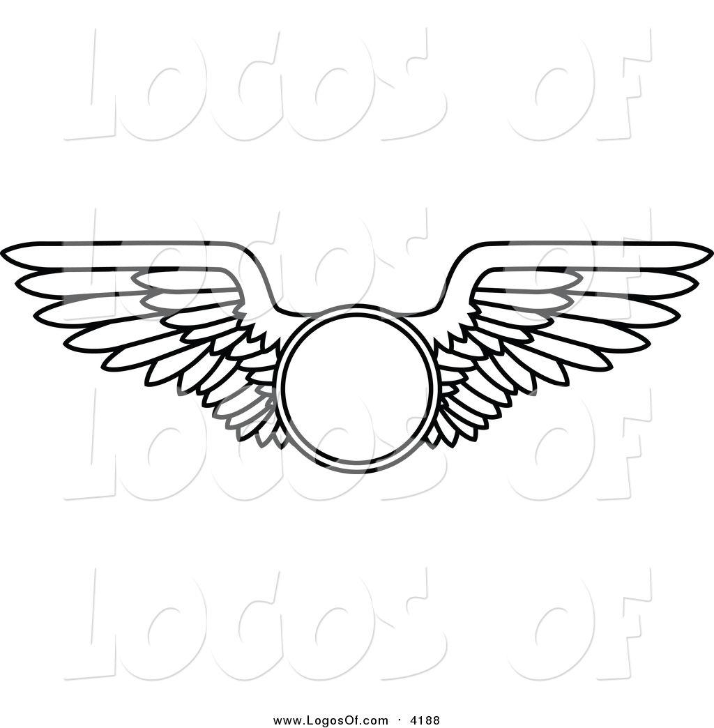 White Wing Logo - Black and white circle Logos